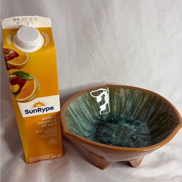 Green and Brown Ceramic Bowl - Picture 1 of 5